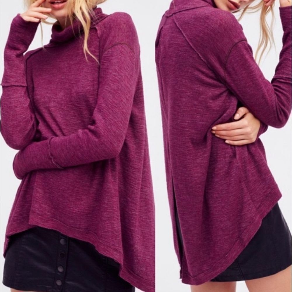 We the Free Oversized Split Back Turtleneck Size Small